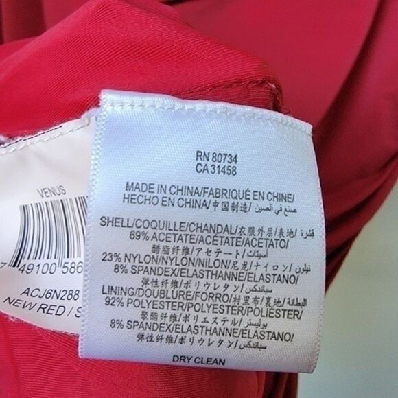 Bcbgmaxazia Red One Shoulder Dress Size Small - Picture 7 of 15